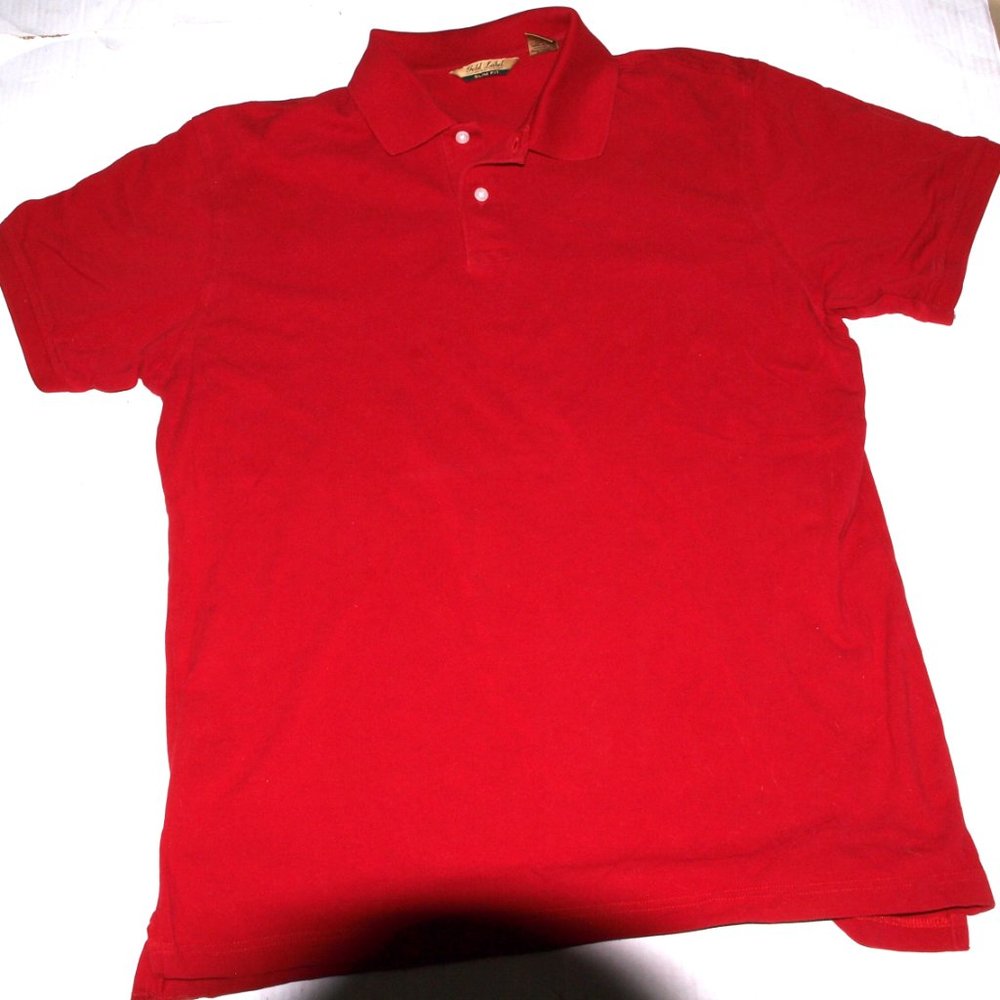 Gold Label Red Slim Fit Polo Shirt Men's XL